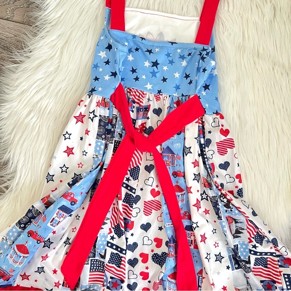 Girl Boutique Floral Patriotic Dress - Picture 2 of 4
